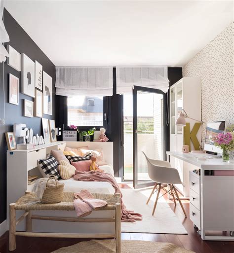 habitaciones juveniles chica|Los 75 mejores dormitorios juveniles de El Mueble: ideas para。